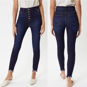 KanCan Terri ultra high button fly stretch jeans